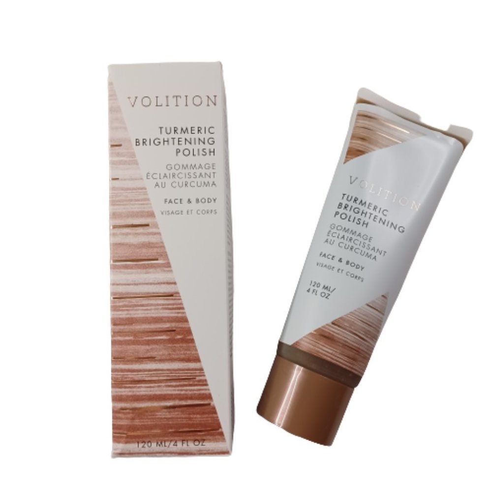 VOLITION BEAUTY Turmeric Brightening Polish Face Body Scrub 4 Oz Full Size BNIB